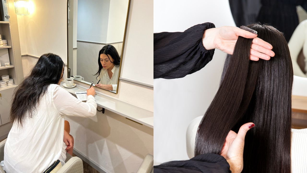 How to tone tape hair extensions