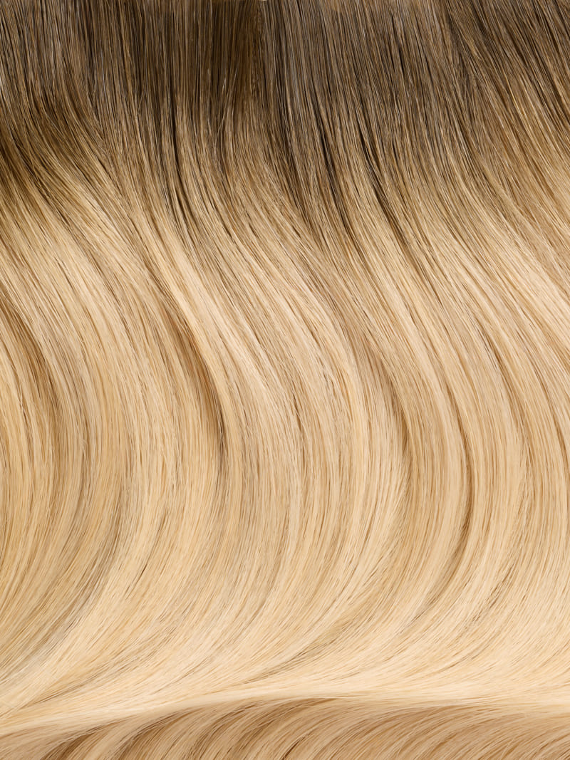 18" Root Glaze Invisible Weft - Colour #Creamy Blonde