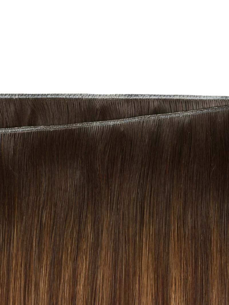 18" Root Glaze Invisible Weft - Colour #Expensive Brunette