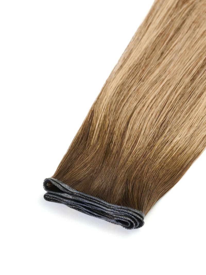 18" Root Glaze Invisible Weft - Colour #Tawny Brown