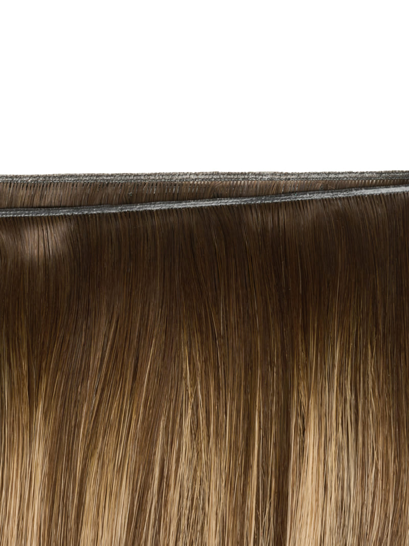 18" Root Glaze Invisible Weft - Colour #Tawny Brown