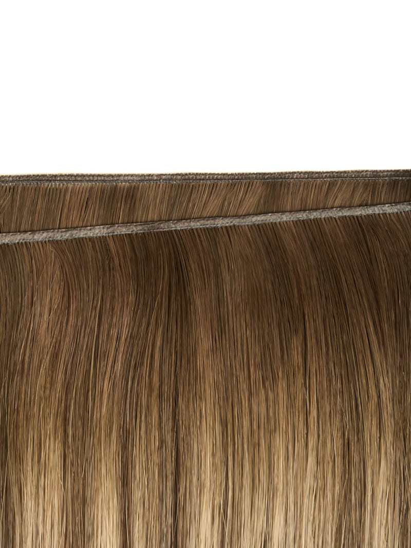 18" Root Glaze Invisible Weft - Colour #Teddy Bronde