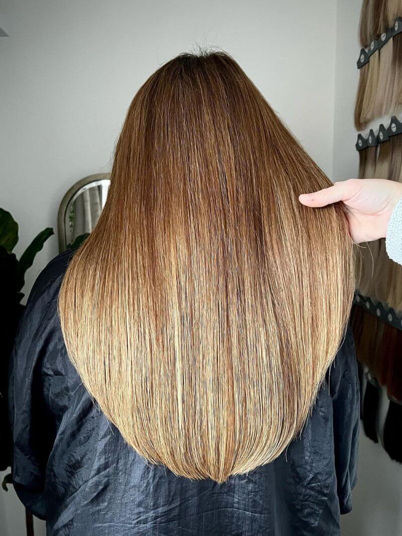 Colour #R6-6/27 (Bronzed Sand) ~ Tape Hair Extensions
